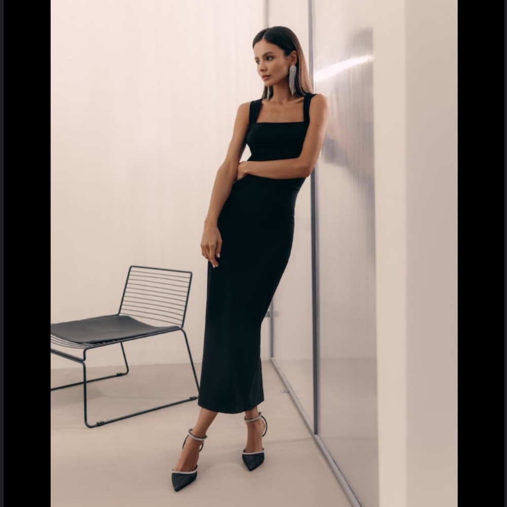 Lichi Wide-Strap Bodycon Maxi Dress